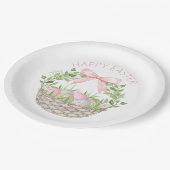 Assiettes En Carton Joyeux panier de Pâques (Angle)