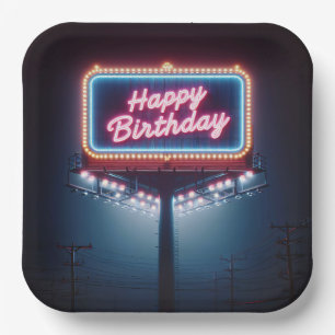 Assiettes En Carton Joyeux panneau d'affichage d'anniversaire