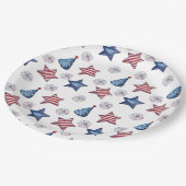 Assiettes En Carton Joyeux papier Motif 4 juillet Parti mignon (Angle)