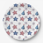 Assiettes En Carton Joyeux papier Motif 4 juillet Parti mignon (Devant)