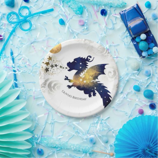 Assiettes En Carton Joyeux Pastel Dragon Anniversaire (Fête)