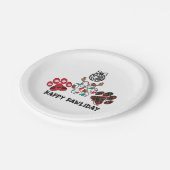 Assiettes En Carton Joyeux Pawliday - Plaque de papier de Noël (Angle)