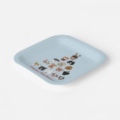 Assiettes En Carton Joyeux Pawlidays Chien arbre de Noël (Angulaire)