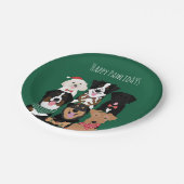 Assiettes En Carton Joyeux Pawlidays Noël mignon (Angle)