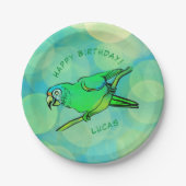 Assiettes En Carton Joyeux perroquet (Devant)