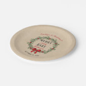 Assiettes En Carton Joyeux petit Baby shower de Noël (Angle)