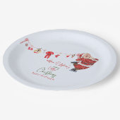 Assiettes En Carton Joyeux petit Noël garçon fille Baby shower d'hiver (Angle)