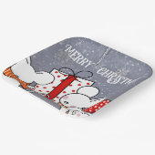 Assiettes En Carton Joyeux petits souris de Noël (Angulaire)