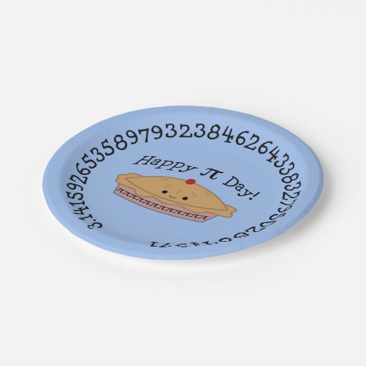 Assiettes En Carton Joyeux Pi Day Pie (Angle)