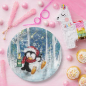 Assiettes En Carton Joyeux pingouin - Noël (Fête)