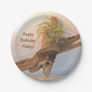 Assiettes En Carton Joyeux Pirate d'anniversaire