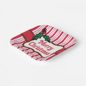 Assiettes En Carton Joyeux Plaques en papier menthe de Noël (Angulaire)