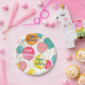 Assiettes En Carton Joyeux plateau de ballons de fête d'anniversaire (Fête)