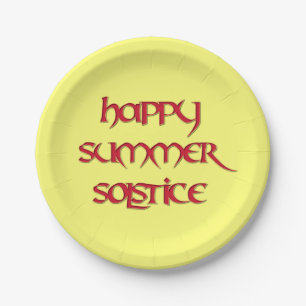 Assiettes En Carton Joyeux plateau de la fête du Solstice d'été