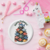 Assiettes En Carton Joyeux Poissons de Noël Poisson Drôle Pêche (Fête)