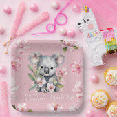 Assiettes En Carton Joyeux premier anniversaire aquarelle Koala (Fête)