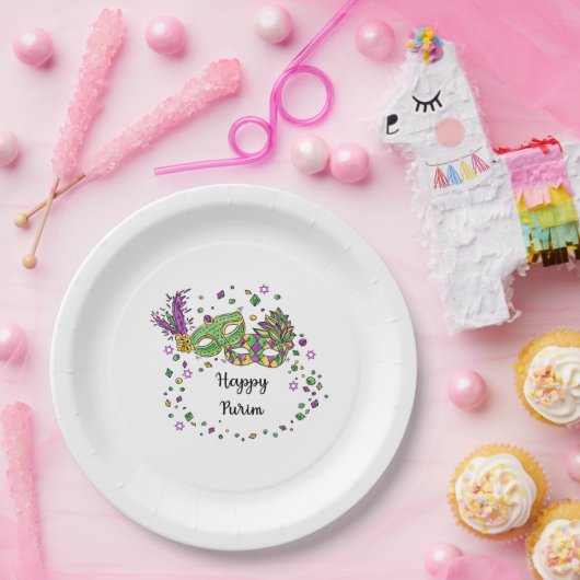 Assiettes En Carton Joyeux Purim (Fête)