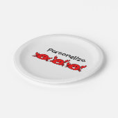 Assiettes En Carton Joyeux Red Crabs Beach Party (Angle)