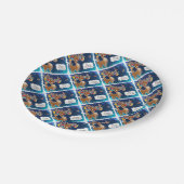 Assiettes En Carton Joyeux rennes de Noël (Angle)