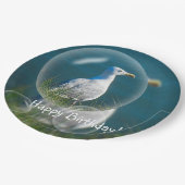 Assiettes En Carton Joyeux Seagull d'été d'anniversaire (Angle)