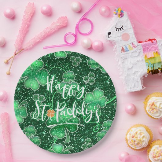 Assiettes En Carton Joyeux Shamrocks St. Paddy's ID289 (Fête)