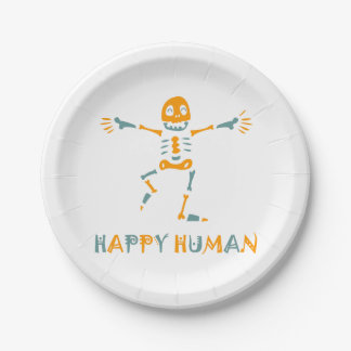 Assiettes En Carton Joyeux squelette humain