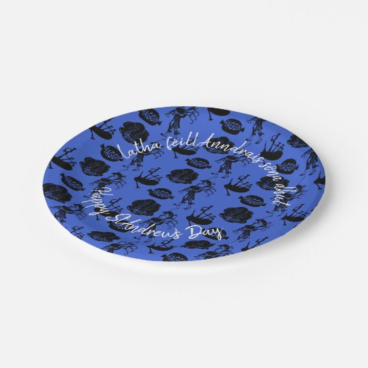 Assiettes En Carton Joyeux St Andrew Day Haggis Bagpipe Nessie Petit 7 (Angle)