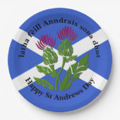 Assiettes En Carton Joyeux St Andrews Jour Drapeau gros 9" (Devant)