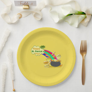 Assiettes En Carton Joyeux St. Patrick's Day Pot of Gold