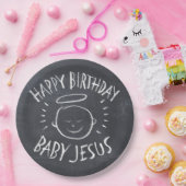 Assiettes En Carton Joyeux tableau de Noël Joyeux bébé Jésus (Fête)