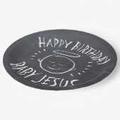 Assiettes En Carton Joyeux tableau de Noël Joyeux bébé Jésus (Angle)