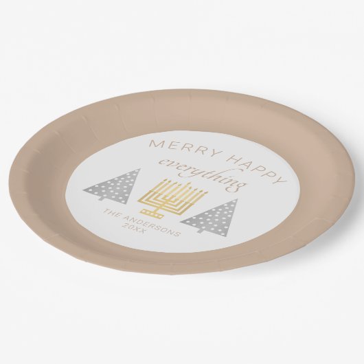 Assiettes En Carton Joyeux Tan Tan Holiday Interfaith Party (Angle)