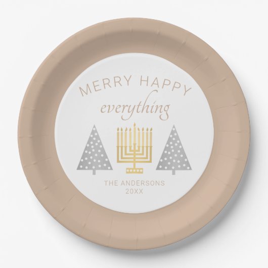 Assiettes En Carton Joyeux Tan Tan Holiday Interfaith Party (Devant)