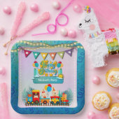 Assiettes En Carton Joyeux Train D'Anniversaire Avec De Beaux Souhaits (Fête)