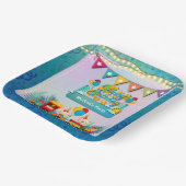 Assiettes En Carton Joyeux Train D'Anniversaire Avec De Beaux Souhaits (Angulaire)