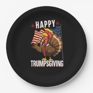 Assiettes En Carton Joyeux Trumpsgiving drôle Thanksgiving Turquie Tru