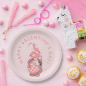 Assiettes En Carton Joyeux Valentines Gnome de mignonne (Fête)