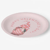 Assiettes En Carton Joyeux Valentines Gnome de mignonne (Angle)