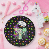 Assiettes En Carton Joyeux Vampire d'Halloween, sorcière, mère Poche (Fête)