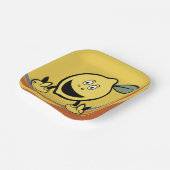 Assiettes En Carton Joyeux visage de citron (Angulaire)
