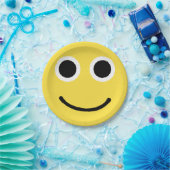 Assiettes En Carton Joyeux visage Jaune souriant Emoticon Emoji (Fête)