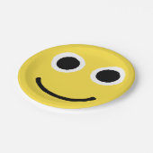 Assiettes En Carton Joyeux visage Jaune souriant Emoticon Emoji (Angle)