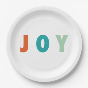 ASSIETTES EN CARTON JOYRY LOVE JOY NOËL COLORÉ