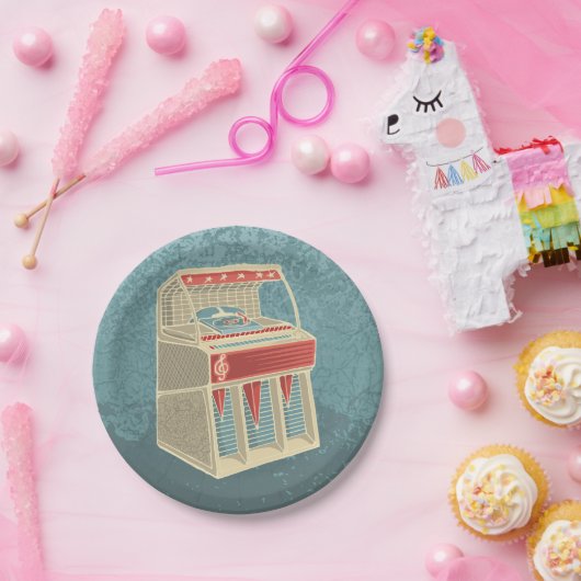 Assiettes En Carton Juke-box (Fête)