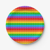 Assiettes En Carton Jumbo Pop it Rainbow Circulaire (Devant)