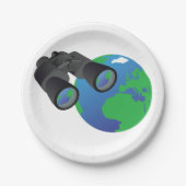 Assiettes En Carton Jumelles Et Plaques De Papier Terre (Devant)