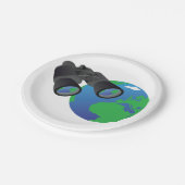 Assiettes En Carton Jumelles Et Plaques De Papier Terre (Angle)