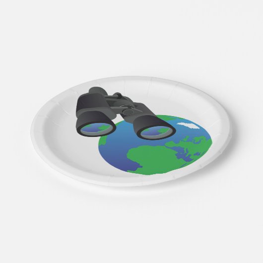 Assiettes En Carton Jumelles Et Plaques De Papier Terre (Angle)