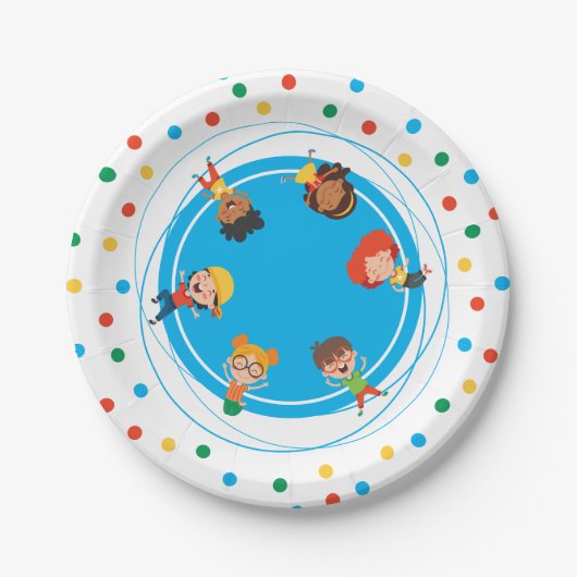 Assiettes En Carton Jump Bounce Jouer à Trampoline Park Party Annivers (Devant)