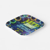 Assiettes En Carton Jump Bounce Trampoline Party Neon Green Glow (Angulaire)